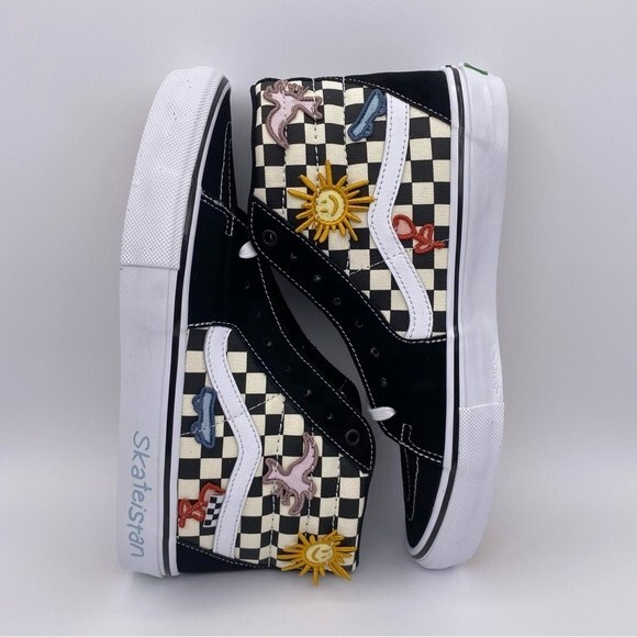 Vans Skateistan x Skate SK8-HI 'Checkerboard' Men's Sneakers - Size: 11.5 - Picture 8 of 16